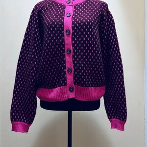 Marine Layer Bubblegum and Black Cardigan